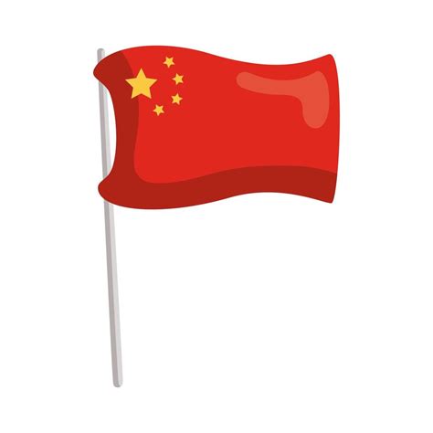 china flag waving 3754110 Vector Art at Vecteezy