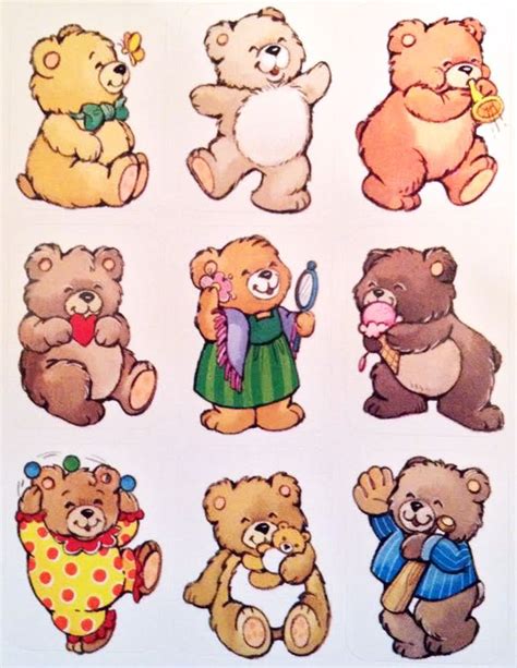 Teddy bear stickers | Teddy bear drawing, Teddy bear cartoon, Bear ...