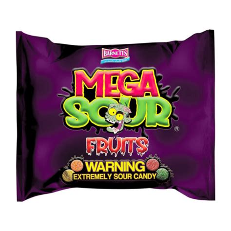 Barnetts Mega Sour Fruits British 12x104g - Pacific Candy Wholesale