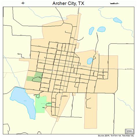 Archer City Texas Street Map 4803696