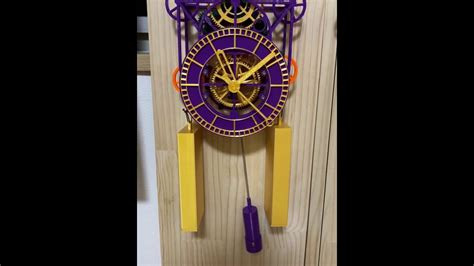 3D printed pendulum clock - YouTube