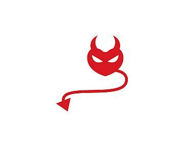 Red Devil Silhouette PNG Transparent, Devil Logo Red Vector Icon ...