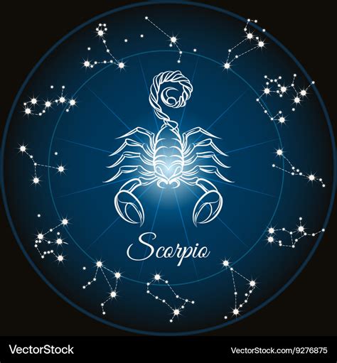 Zodiac sign scorpio Royalty Free Vector Image - VectorStock