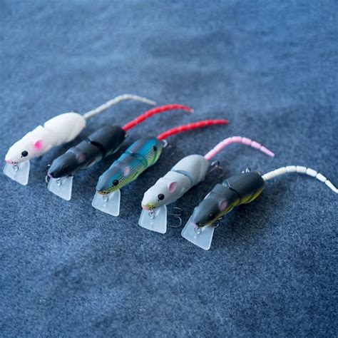 SPRING PARK 15cm Artificial Fake Rat Bait Fishing Lure Plastic Mouse ...