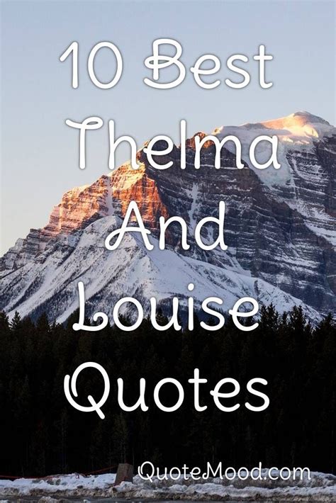 10 Most Inspiring Thelma And Louise Quotes in 2020 | Louise quotes ...