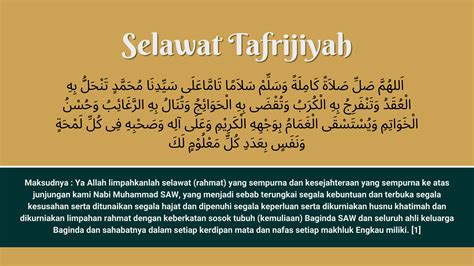 Selawat Tafrijiyah Dan Kelebihan Sekiranya Dijadikan Amalan Harian