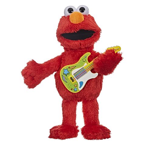 Sesame Street Rock and Rhyme Elmo Talking, Singing 14-Inch Plush Toy ...