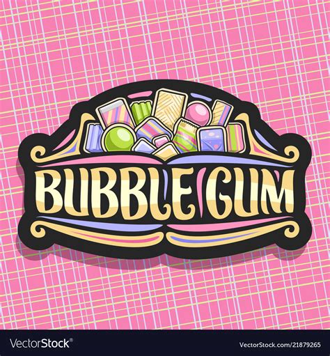 Logo for bubble gum Royalty Free Vector Image - VectorStock