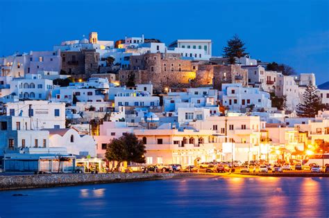 Naxos,Island,Aerial,Panoramic,View,At,Night.,Naxos,Is,The ...