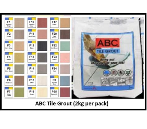 ABC TILE GROUT ORIGINAL /TILE GROUT (2 KG)(DIFFERENT COLORS) | Lazada PH