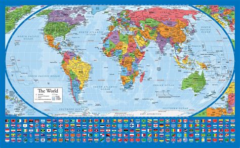 Equal Earth World Map Poster Map Design Shows Continents At True ...