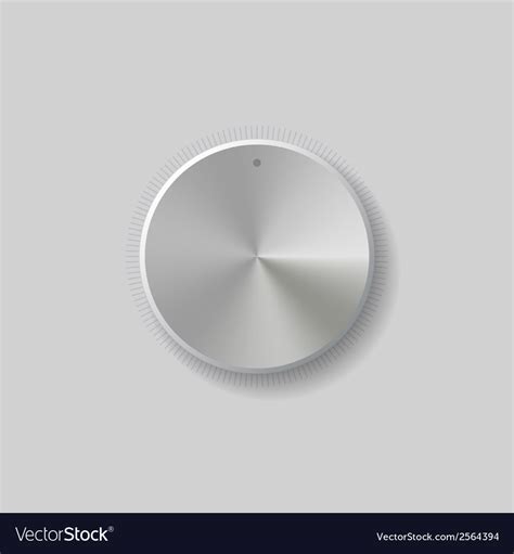 Volume Control Dial White Button Royalty Free Vector Image