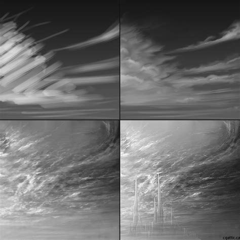 A Realistic Sky Drawing in 4 Steps With Photoshop | Sky textures ...