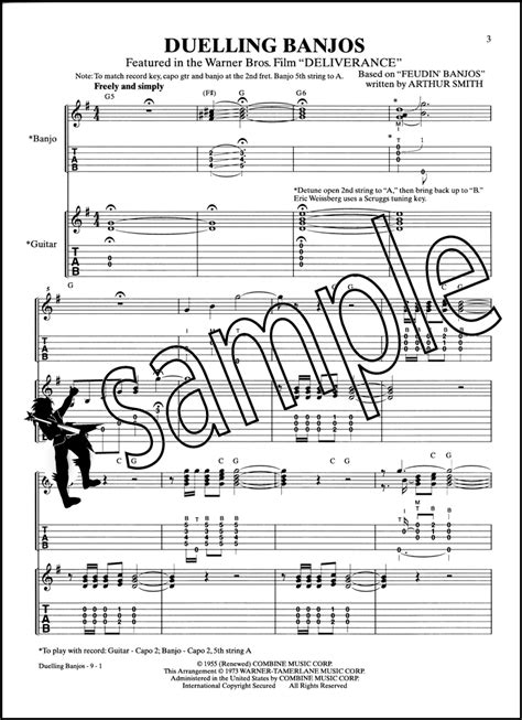 Duelling Banjos Banjo TAB & Guitar TAB Music Booklet Sheet Music ...