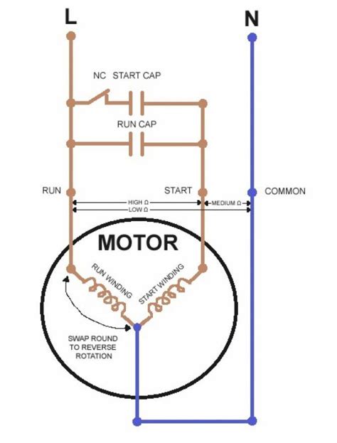 Wiring Diagram For Ac Motor Run Capacitor