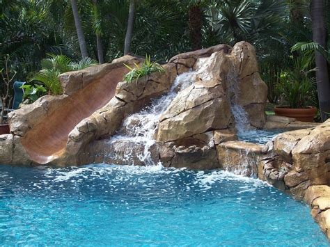 37 best Swimming Pool Waterfalls images on Pinterest | Pool waterfall ...