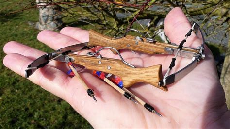 How to make a Mini Crossbow II Shootingtest - YouTube