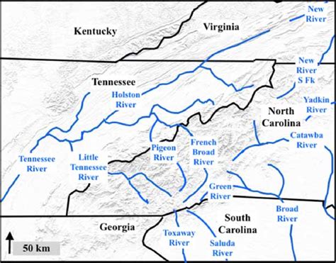 Modified map from the USGS National Map website showing the French ...