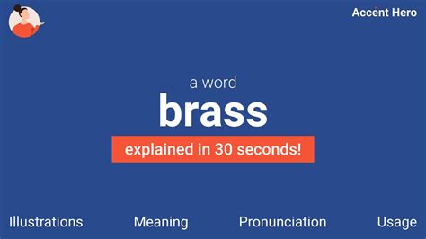 BRASS - Meaning and Pronunciation - YouTube