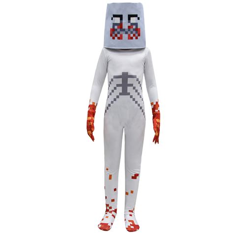 Minecraft Scp 096 Cosplay Costume Halloween Jumpsuit with Mask Outfits ...