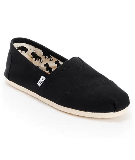 Toms Shoes Mens Classic Black Shoes