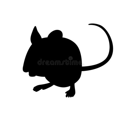 cartoon-mouse-vector-illustration-black-silhouette-cartoon-mouse-vector ...