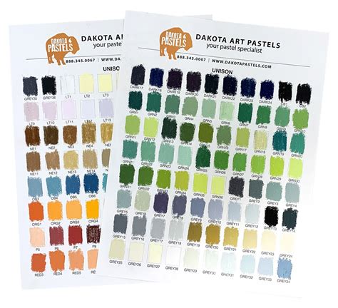 Sennelier Handmade Color Chart - Dakota Art Pastels