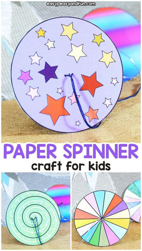 How to Make a Paper Spinner | Paper spinners, Paper crafts for kids ...