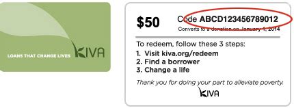 Redeem your Kiva Card | Kiva