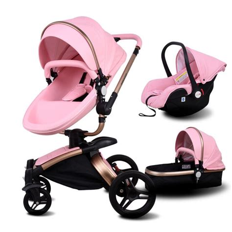 EU market hot sell baby strollers 3 in 1 baby stroller leather newborn ...