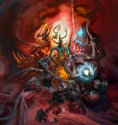 ArtStation - Codex Daemons Cover, 'Heralds of Chaos'