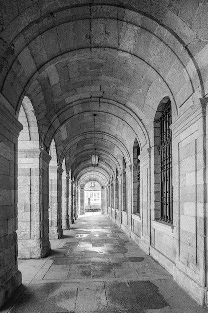 Premium Photo | Barrel vault architecture detail.