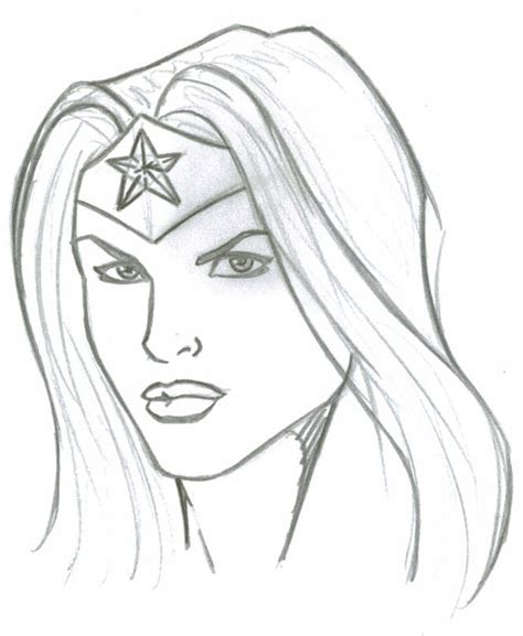 wonder woman face sketch by faust40 on DeviantArt