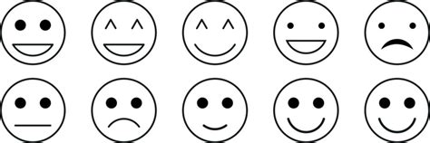 Happy Face Smiley Black And White Clipart