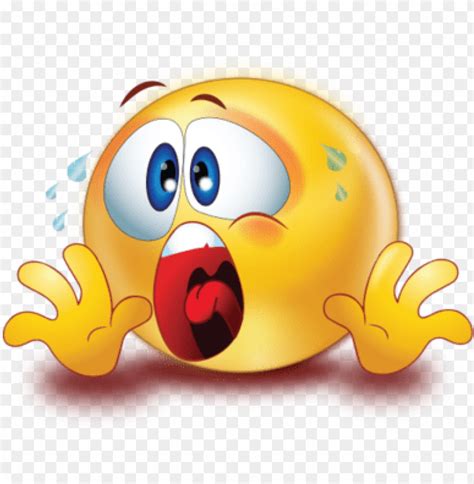 Free download | HD PNG frightened scared face with sweat emoji png ...