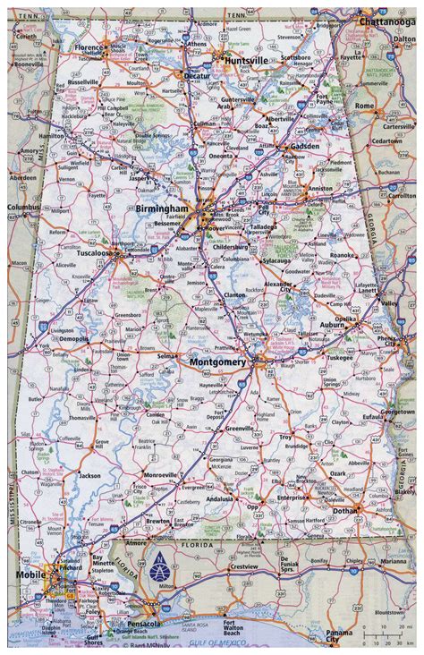 Map Of Alabama Roads | Hiking In Map