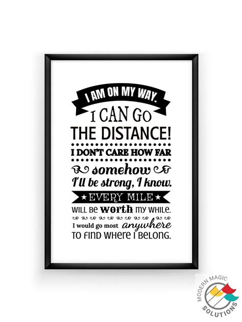 I Can Go the Distance Hercules Quote Printable Postcard - Etsy