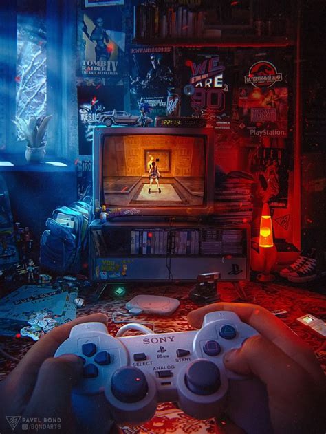 ArtStation - SONYPLASTATION ONE, PAVEL BOND | Retro gaming art, Retro ...