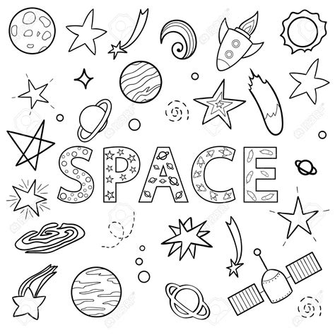 Space Clipart Black And White - Space Clipart Clipground Clip | Bodewasude