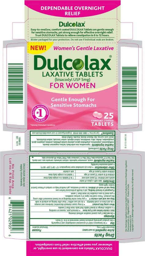 Dulcolax (tablet, coated) Boehringer Ingelheim Pharmaceuticals Inc.