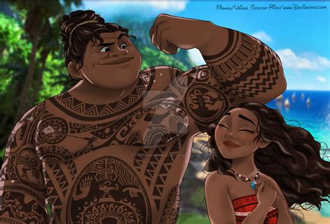 Mini Maui in Love (Moana) by Teescha-Rinn on DeviantArt