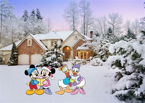 Mickey Mouse, Minnie Mouse, Daisy Duck and Donald Duck Christmas ...