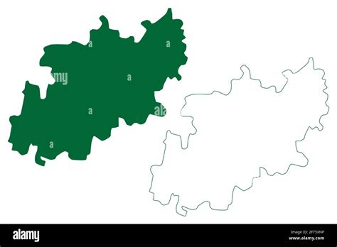 Jhajjar district (Haryana State, Republic of India) map vector ...