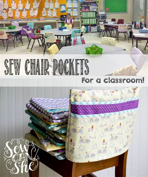 DIY Chair Pockets - Sewing With Scraps