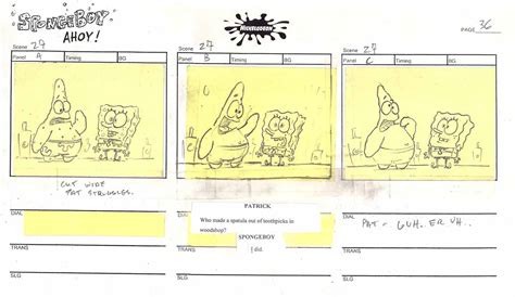 Spongeboy Ahoy!: "Spongeboy Ahoy!" Storyboards