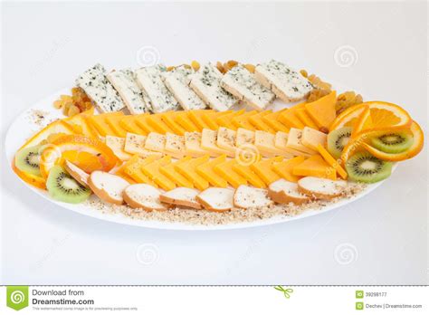 Delicious Cheese Platter with Various Cheeses Stock Image - Image of ...