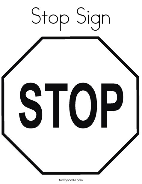 Stop Sign Coloring Pages - Coloring Home