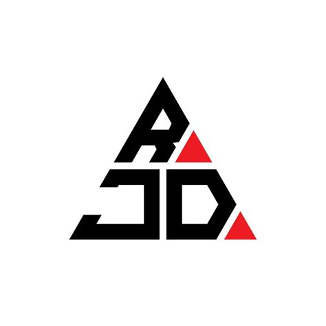 RJD triangle letter logo design with triangle shape. RJD triangle logo ...