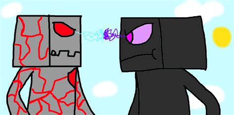 enderman vs iron golem by imaginationgirl68 on DeviantArt