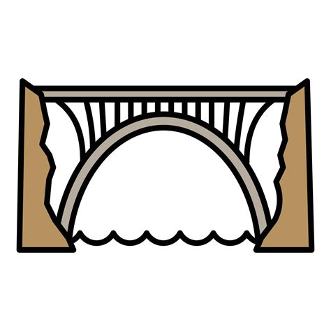 Skyline bridge icon, outline style 14285043 Vector Art at Vecteezy